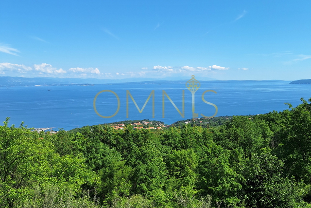 Opatija, Poljane, building plot, 831 m2, sea view